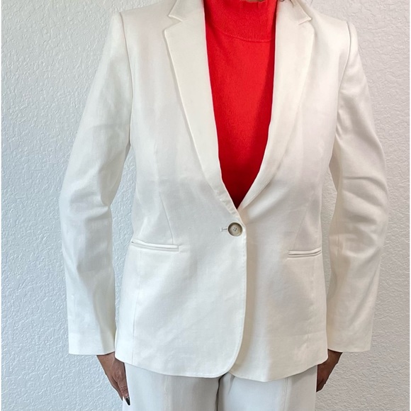 ⭐️ANN TAYLOR⭐️ NEW WITH TAGS - Size ( 8 Petite) Blazer Linen-One Button - Picture 1 of 13